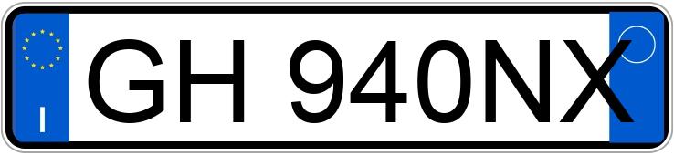 Numer rejestracyjny GH940NX posiada FIAT Punto 1a serie