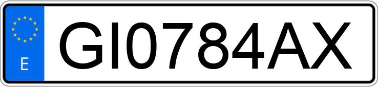Die Registrierungsnummer GI0784AX hat FIAT COUPE