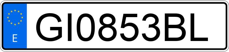 Numer rejestracyjny GI0853BL posiada VOLVO V40