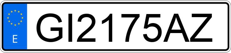 Numer rejestracyjny GI2175AZ posiada SUZUKI SWIFT