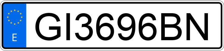 Numer rejestracyjny GI3696BN posiada PEUGEOT 306