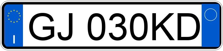 Numer rejestracyjny GJ030KD posiada AUDI A3 3a serie