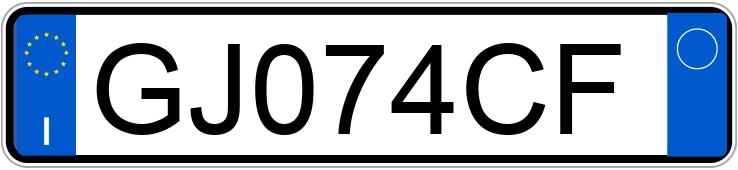 Vägpirat i ett fordon med registreringsnummer GJ074CF