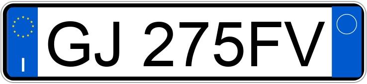 Numer rejestracyjny GJ275FV posiada FIAT 500X