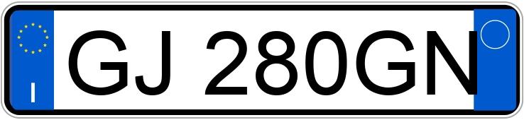 Numer rejestracyjny GJ280GN posiada FIAT Panda 3a serie