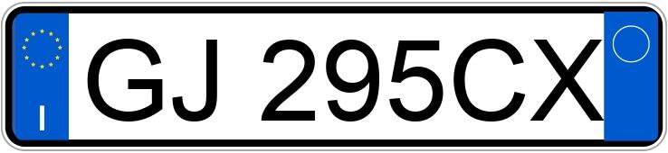 Numer rejestracyjny GJ295CX posiada DR dr 4.0