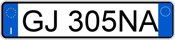 Numer rejestracyjny GJ305NA posiada FERRARI F8