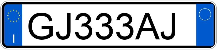 Numer rejestracyjny GJ333AJ posiada FIAT Punto 1a serie