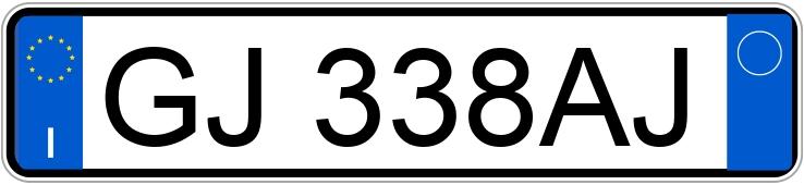 Numer rejestracyjny GJ338AJ posiada FIAT Punto 1a serie