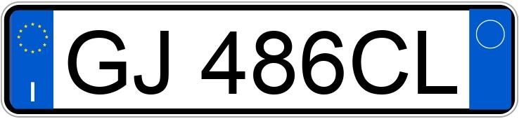 Numer rejestracyjny GJ486CL posiada FIAT 500