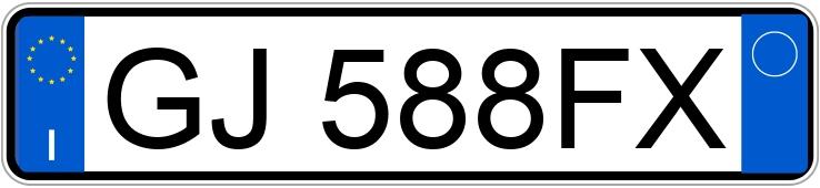 Numer rejestracyjny GJ588FX posiada FIAT Panda 3a serie