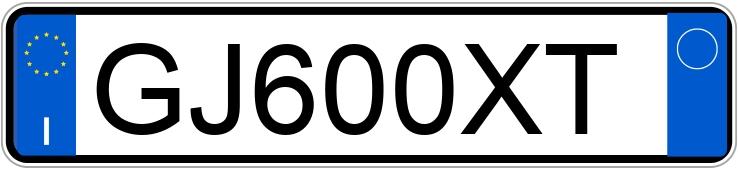 Numer rejestracyjny GJ600XT posiada AUDI A3 4a serie