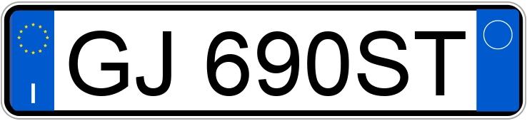 Numer rejestracyjny GJ690ST posiada AUDI A3 3a serie