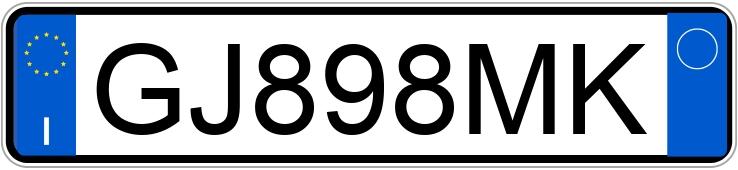 Numer rejestracyjny GJ898MK posiada  
