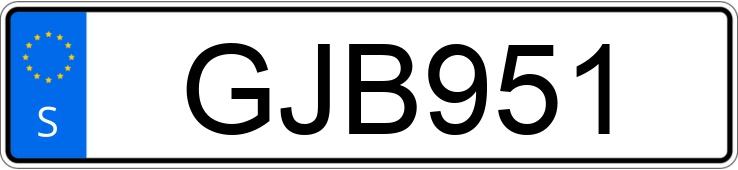 Numer rejestracyjny GJB951 posiada Thule ES0750UL