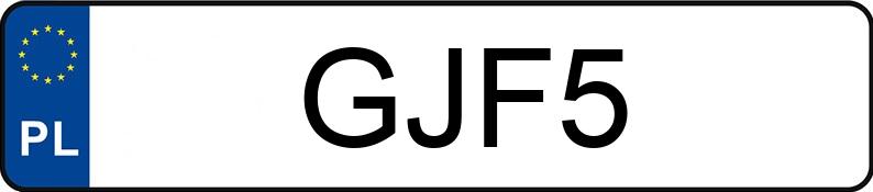 Numer rejestracyjny GJF 5 posiada FORD MUSTANG - GJF5 Numer rejestracyjny GJF 5 posiada FORD MUSTANG - GJF5