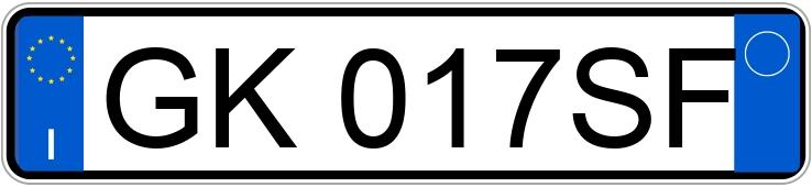 Numer rejestracyjny GK017SF posiada AUDI Q3 2a serie