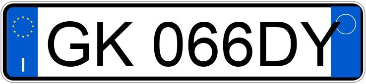 Numer rejestracyjny GK066DY posiada VOLKSWAGEN up!