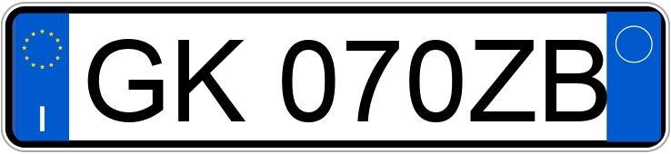 Numer rejestracyjny GK070ZB posiada AUDI A3 4a serie