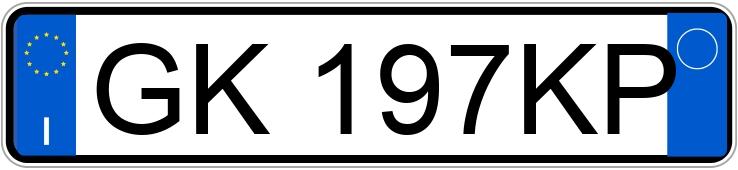 Numer rejestracyjny GK197KP posiada FIAT 500 Numer rejestracyjny GK197KP posiada FIAT 500