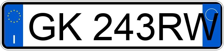 Numer rejestracyjny GK243RW posiada OPEL Corsa 6a serie