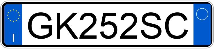 Numer rejestracyjny GK252SC posiada BMW Serie 1