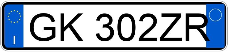 Numer rejestracyjny GK302ZR posiada AUDI A3 4a serie