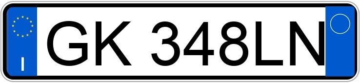 Numer rejestracyjny GK348LN posiada FIAT Punto 1a serie