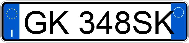 Numer rejestracyjny GK348SK posiada FORD Fiesta 7a serie