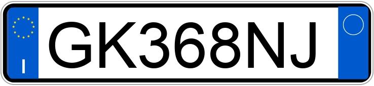 Numer rejestracyjny GK368NJ posiada FIAT 500X