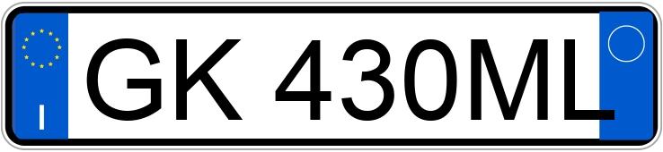 Die Registrierungsnummer GK430ML hat AUDI A6 AVANT