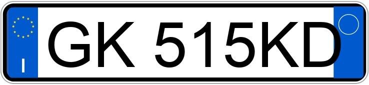 Numer rejestracyjny GK515KD posiada FIAT Idea