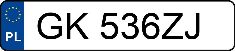 Numer rejestracyjny GK 536ZJ posiada Jeep  - GK536ZJ