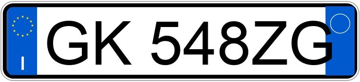 Numer rejestracyjny GK548ZG posiada BMW Serie3