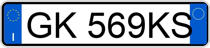 Numer rejestracyjny GK569KS posiada TOYOTA Aygo X