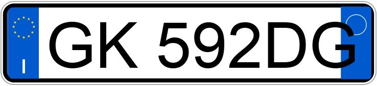 Numer rejestracyjny GK592DG posiada VOLKSWAGEN Golf 8a serie