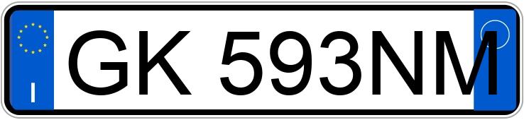 Numer rejestracyjny GK593NM posiada FIAT Panda 3a serie