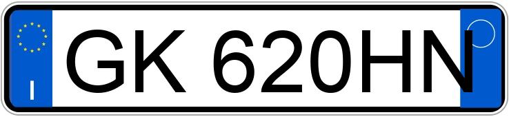 Numer rejestracyjny GK620HN posiada FIAT 500