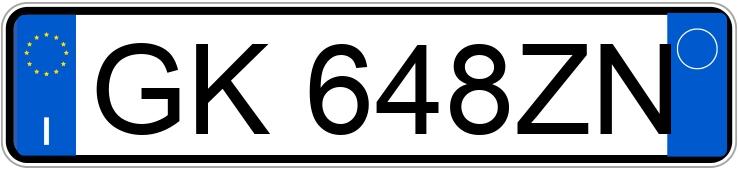 Numer rejestracyjny GK648ZN posiada FIAT Panda 3a serie