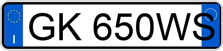 Numer rejestracyjny GK650WS posiada DR dr 4.0