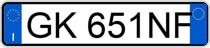 Numer rejestracyjny GK651NF posiada MERCEDES Classe C