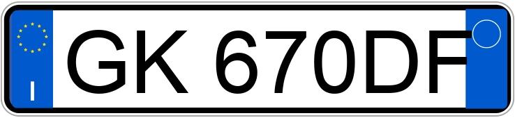 Numer rejestracyjny GK670DF posiada MERCEDES Classe V