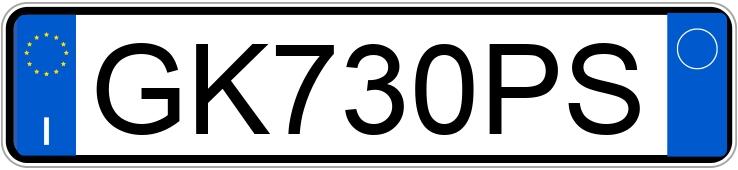 Numer rejestracyjny GK730PS posiada FIAT 500X