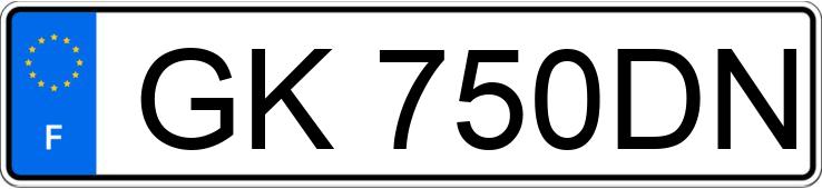 Numer rejestracyjny GK750DN posiada RENAULT CAPTUR II
