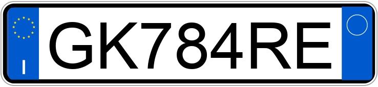 Numer rejestracyjny GK784RE posiada FIAT 500X