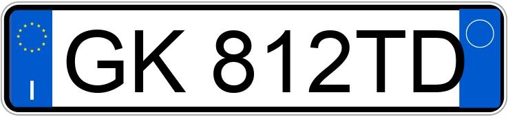 Numer rejestracyjny GK812TD posiada FIAT Panda 3a serie Numer rejestracyjny GK812TD posiada FIAT Panda 3a serie