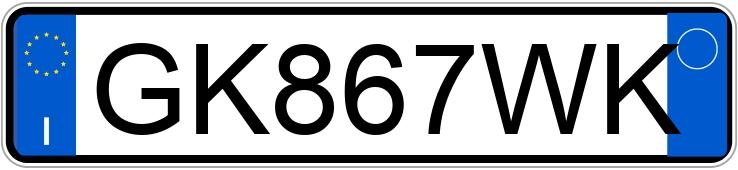 Numer rejestracyjny GK867WK posiada ALFA ROMEO Tonale