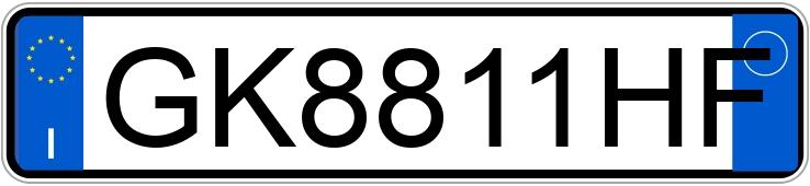 Numer rejestracyjny GK8811HF posiada Fiat 500