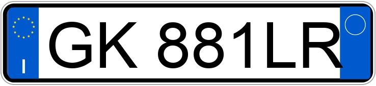 Numer rejestracyjny GK881LR posiada FIAT Punto 1a serie