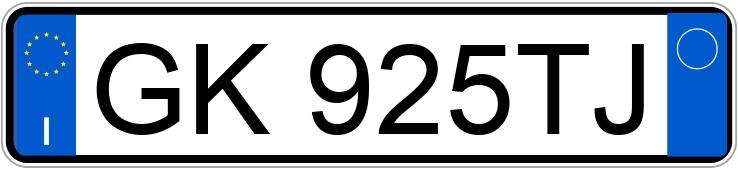 Numer rejestracyjny GK925TJ posiada HONDA Civic 10a serie